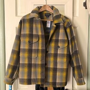 Pendleton Dylan Plaid Jacket NWT Size M - yellow, blue, grey